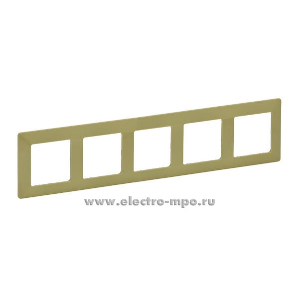 Р7290. Рамка-5 Valena Life 754085 универсальная лайм (Legrand)