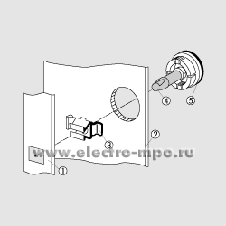 Б2665. Замок  12867 штифтовой для боксов Europa (АВВ)