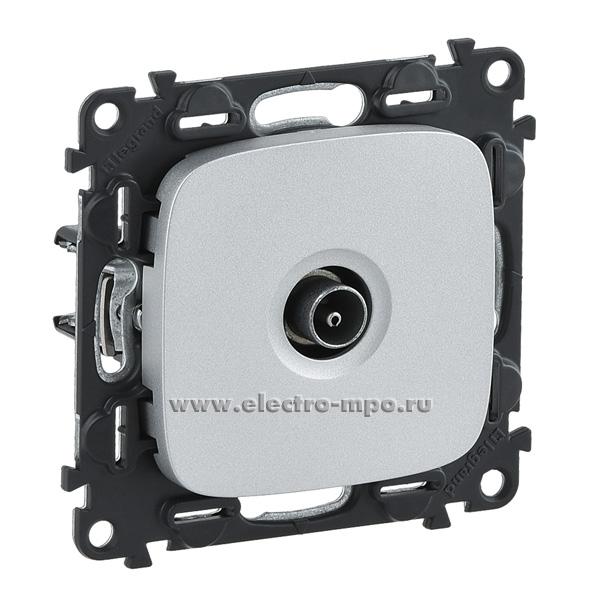 Р7386. Механизм Valena Allure 753951 TV розетки конечной-звезда 2400МГц с/п алюминий (Legrand)