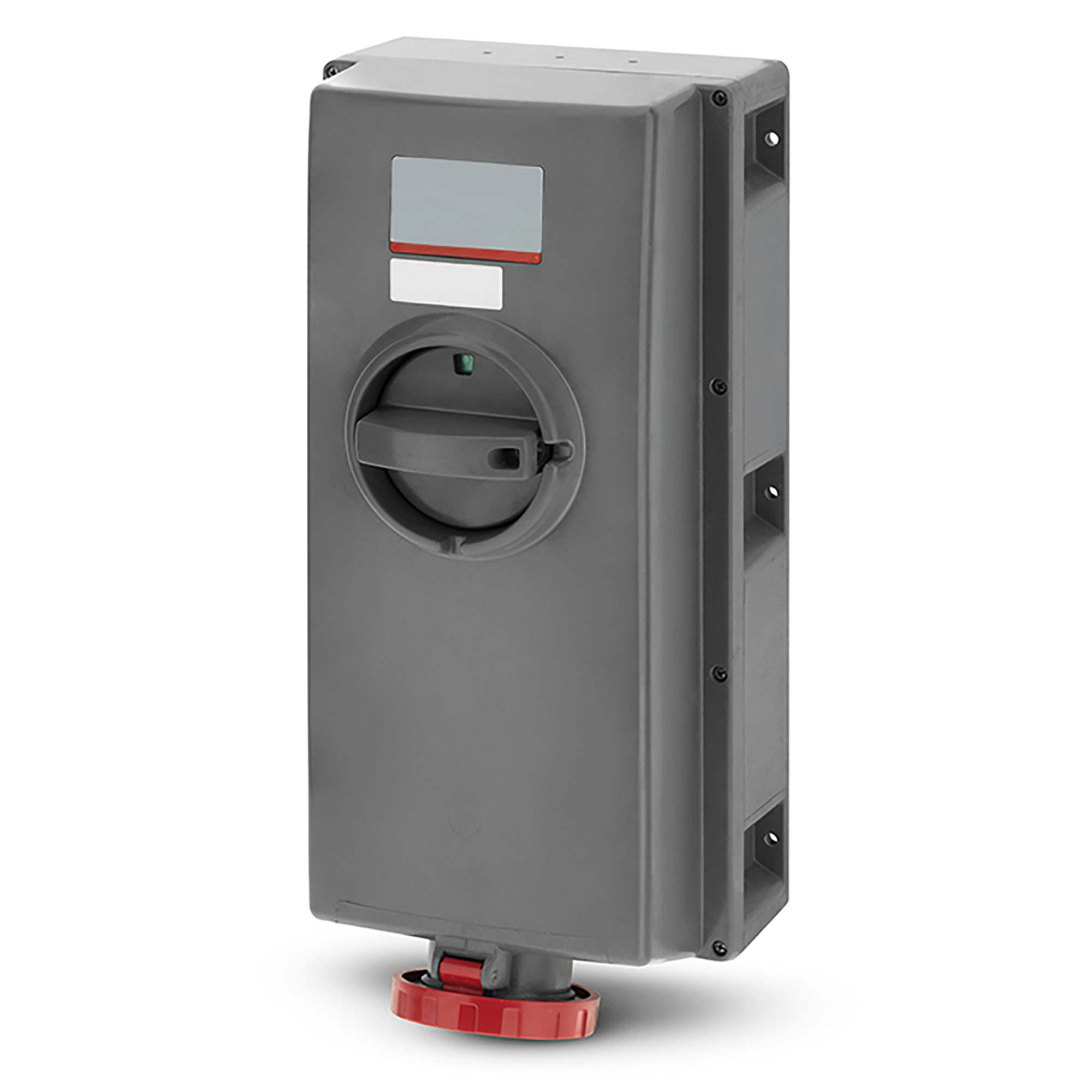 Р57. Розетка DIS50312586RM настенная 3Р+Е с мех-ой блокировкой, автоматическим выключателем, реле  (ДКС)