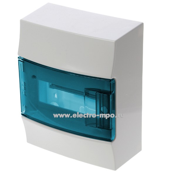 Е2048. Бокс 1SPE007717F0321 Mistral41 навесной 8 модулей зеленая дверь IP41 с клеммником (АВВ)