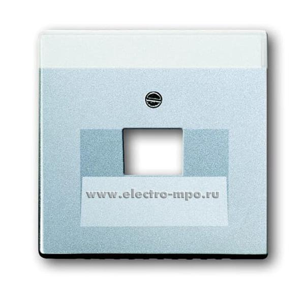 Р8234. Накладка 1803-83 2CKA001710A3674 для компьютерной и телефонной розетки 1 вход серебро (АВВ)