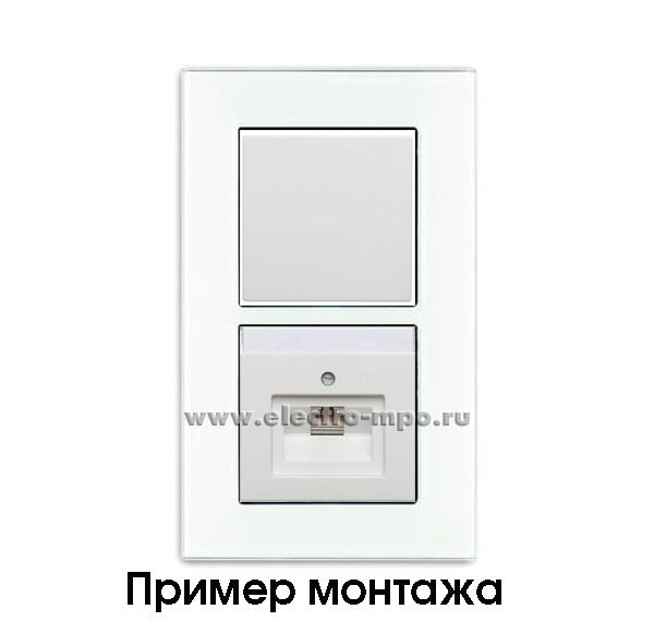Р8266. Рамка-2 Carat 1722-811 2CKA001754A4443 белое стекло (АВВ)
