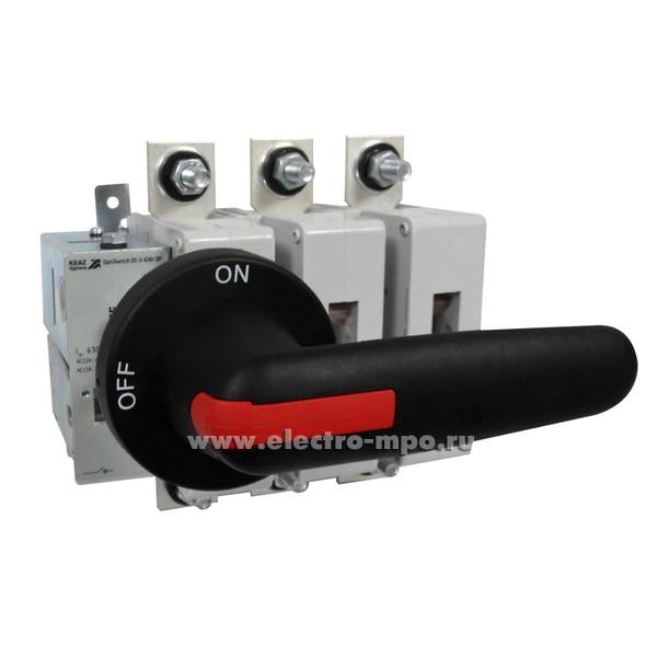 Б4469. Рубильник OptiSwitch DI-3-630-3P 630А с рукояткой и валом на монтажную плату 274890 (КЭАЗ)
