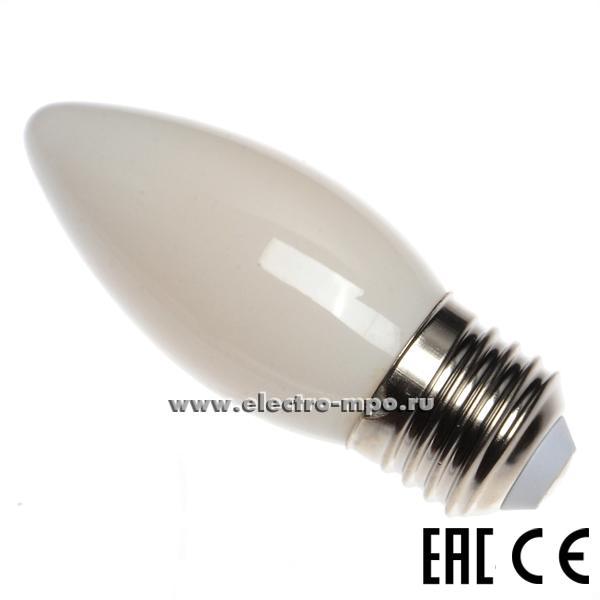 Л1364. Лампа 4Вт Filament матовая 649950 GLDEN-CS-M-7-230-E27-2700 светодиодная "свеча" т/б свет (General)