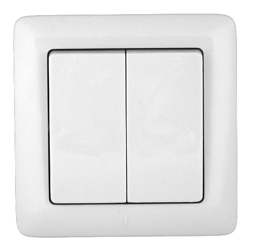 Р01. Выключатель ХИТ VS56-234-B 2кл. с/п белый (Systeme Electric)