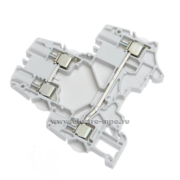 Б7529. Клемма ZS4-D2 1SNK505210R0000 двухуровневая винтовая серая 4,0мм2 29А 800B ширина 5,2мм (TE)