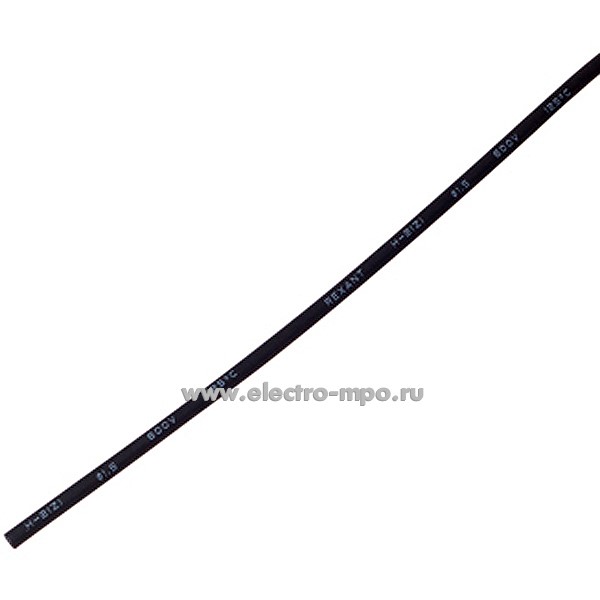 Т29. Трубка 20-1006 термоусаживаемая ТУТ нг 1,0/0,5мм черная 1м (Rexant)