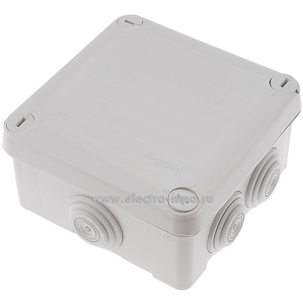 К0176. Коробка Plexo 092022 распаечная пластиковая с сальниками 105х105х55мм IP55 серая (Legrand)