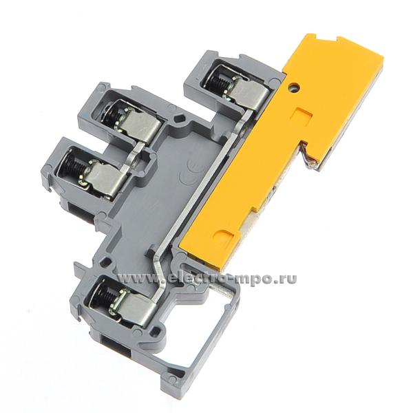 Б7533. Клемма D4/6.LLP 1SNA110441R2400 двухуров.+заземление винт. серая 4,0мм2 30А 400B шир. 6мм (TE/)