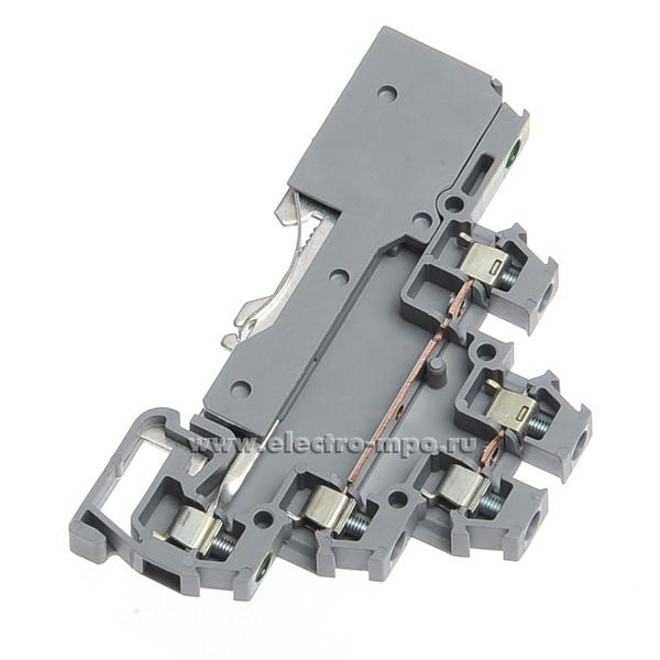 Б7534. Клемма D2,5/6.DPA1 1SNA115643R2700 двухуров.+зазем. винт. серая 2,5мм2 22А 380B шир. 6мм (TE)