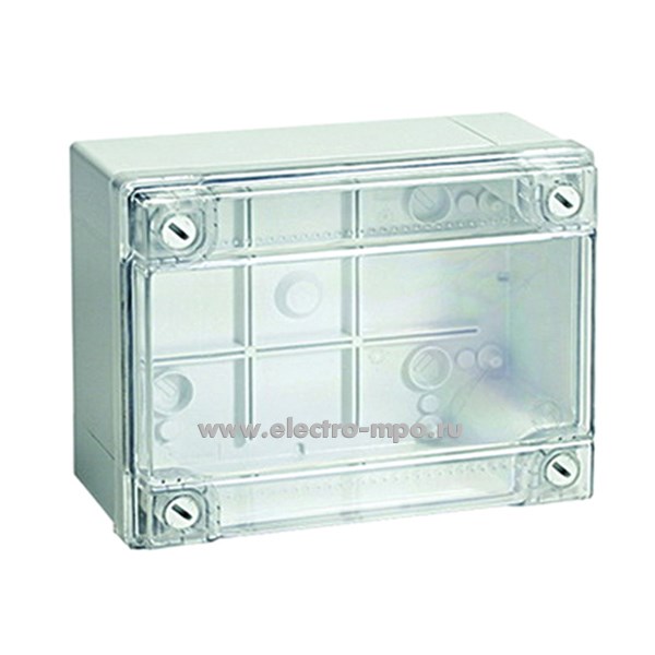 К0859. Коробка 54420 распаечная пластиковая без сальников 409х304х130мм IP56 прозрачная крышка (ДКС)
