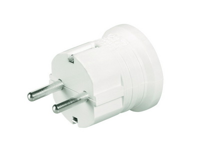 Р57. Вилка DIS1302063N кабельная, бытовая с центральным вводом кабеля. Черная. IP20 16А 2P+E 230В (ДКС)