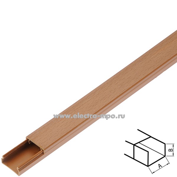 Д6707. Короб РКК-20х10-38М светлый бук 1 канал (Рувинил)