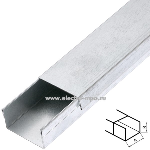 Д8094. Миниканал стальной 50х26мм L=2000мм оцинкованный (ПП "Дельта" Санкт-Петербург)