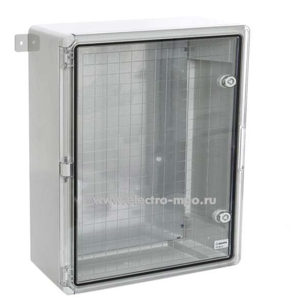 Е9082. Шкаф PP3013 навесной 400х500х175мм АБС-пластик прозрач. дверца с монт. платой IP65 (Plastim)