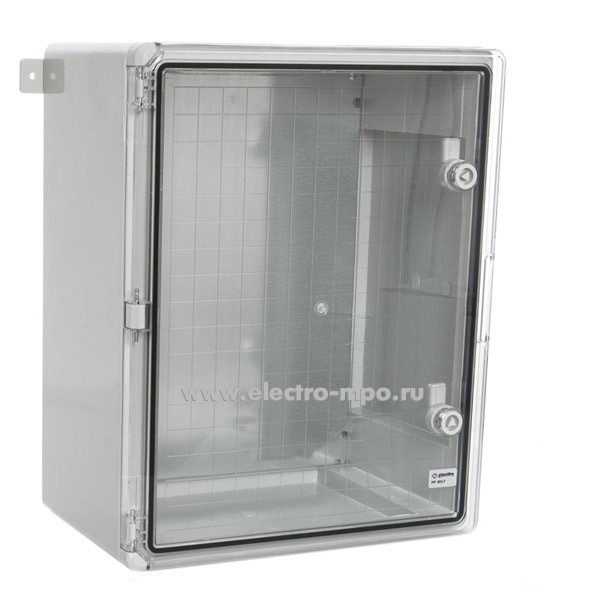 Е9083. Шкаф PP3017 навесной 400х500х240мм АБС-пластик прозрач. дверца с монт. платой IP65 (Plastim)