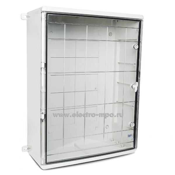 Е9085. Шкаф PP3020 навесной 500х700х250мм АБС-пластик прозрач. дверца с монт. платой IP65 (Plastim)