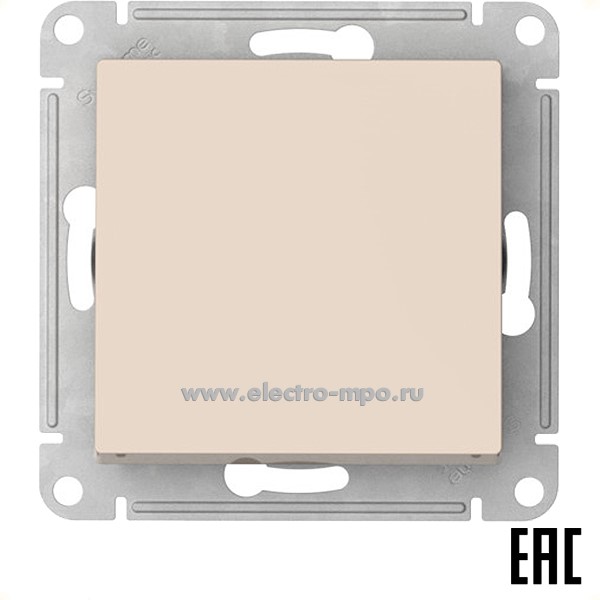 Ю52. Механизм AtlasDesign ATN000211S выключателя 1 кл. безвинт. зажим. с/п бежевый (Systeme Electric
