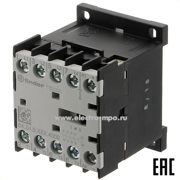 К7731. Мини-контактор 6K0480244709 (АС3 400В) 9A 1р 24В (Finder)