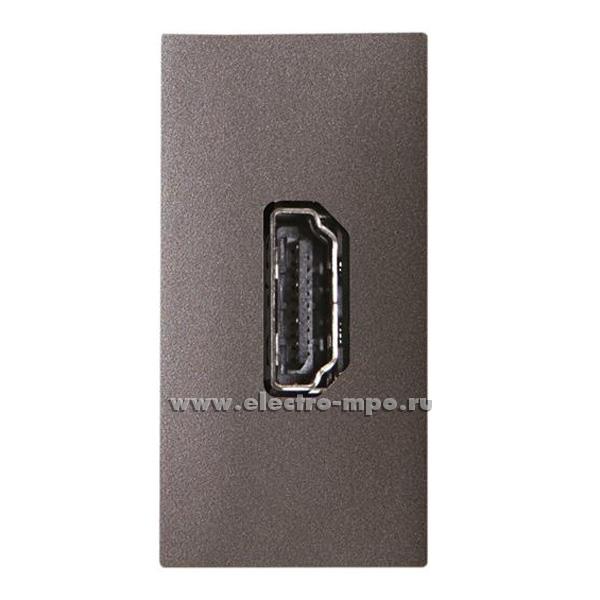 Ю0252. Механизм Zenit N2155.7AN 2CLA215570N1801 разъема HDMI тип А 1 модуль антрацит (ABB)