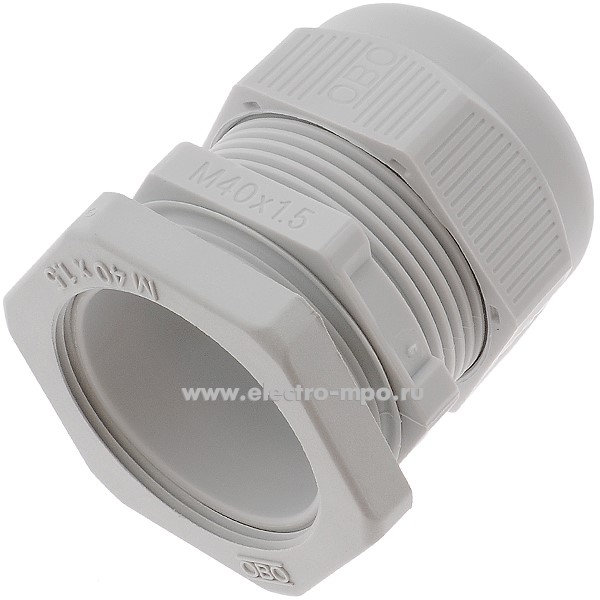 32479. Т2479 Сальник 2022772 V-TEC VM40+LGR с контргайкой (D кабеля 16-28мм, IP68) (OBO Bettermann)