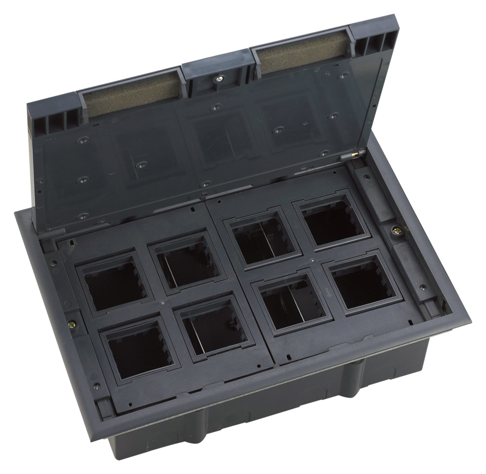 М90. Люк MultiDesk MDK10116 на 16 модулей в фальшпол с монтажной коробкой IP40 (System Electric)