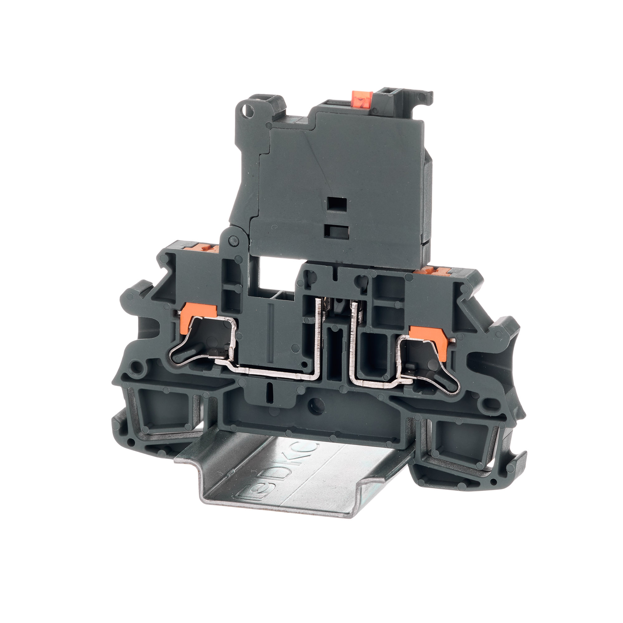 К23. Клемма IPR-4-HESILED250 для предохранителя, зажим Push-in, 2 точки подключения,  (ДКС)