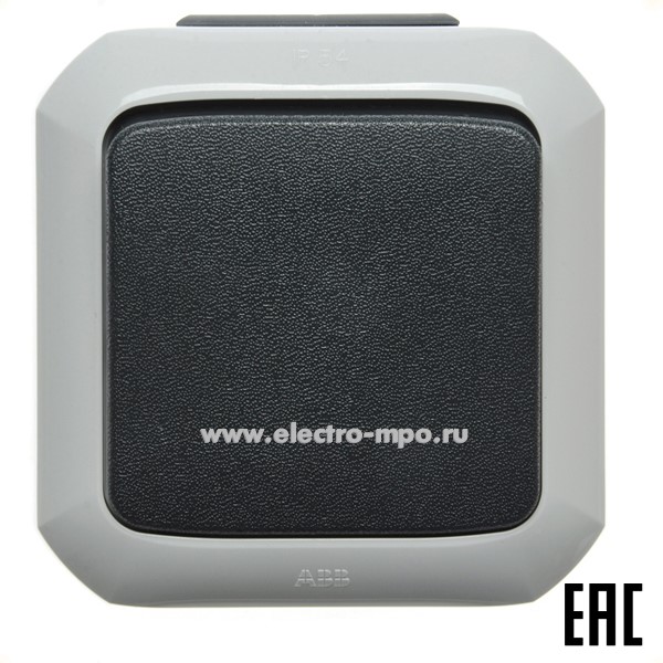 Ю1542. Переключатель Variant+ 2CHN588651C4517 3558N-C86510S 1кл. кнопочный IP54 о/п серый (АВВ)