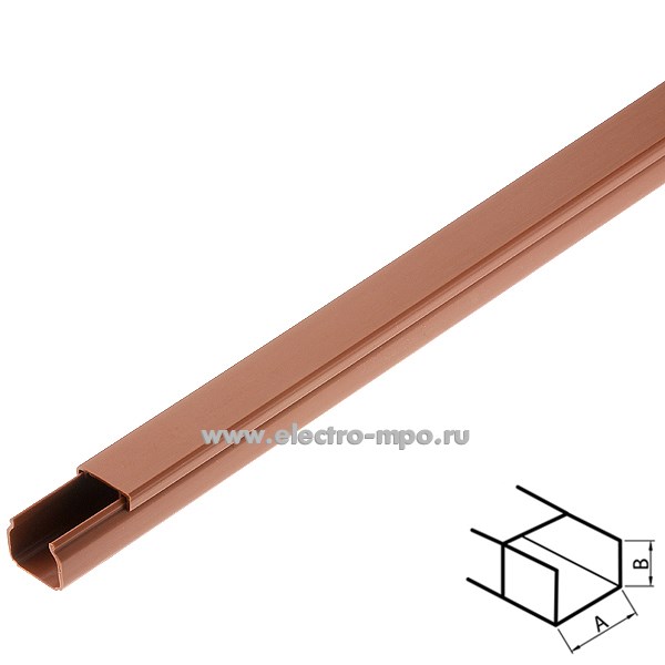 Д0722. Короб LHD 20х20 TD 1 канал тёмное дерево (Kopos Kolin)