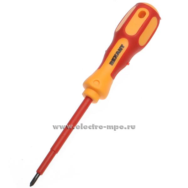И0330. Отвертка 12-4715 Rexant "Электрика" PH0х75мм до 1000В (Rexant)