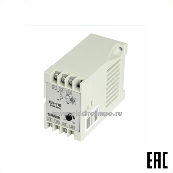 А3369. Реле контроля фаз ЕЛ-13Е 380В 5А 2 перекл. к-та (Реле и Автоматика Москва)