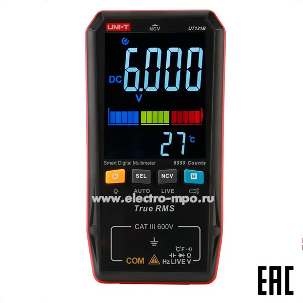 И48. Мультиметр 13-0051 портативный СМАРТ UT121B (UNI-T)