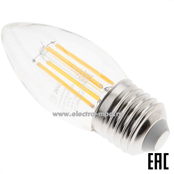 Л0034. Лампа 11Вт Б0046986 F-LED B35-11W-827-E27 1430Лм 2700К светодиодная "свеча" т/б свет (ЭРА)