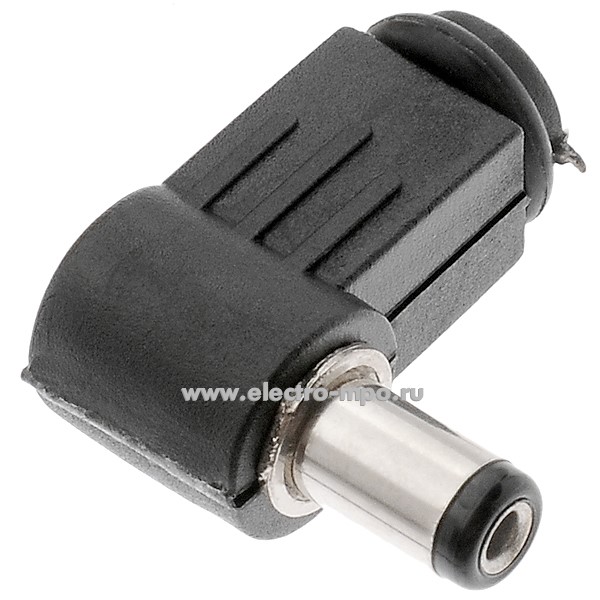 Б4713. Штекер питания 14-0312 2,1х5,5х10мм угловой DC 12/24В (Rехаnt Китай)