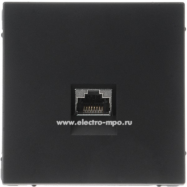 Р3228. Механизм ArtGallery GAL001086 розетки компьютерной RJ45 6А с/п карбон (Systeme Electric)