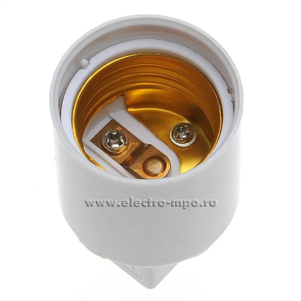 Р0945 Патрон-переходник G23E7WEAY патрон G23 - патрон Е27 белый (Ecola)