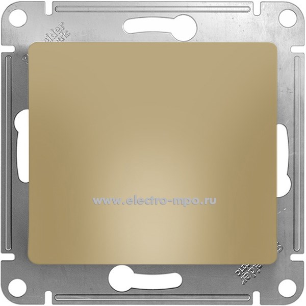 Ю1089. Вывод кабеля Glossa GSL000499 декоративный с суппортом с/п титан (Systeme Electric)