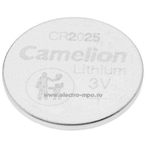 С6621. Элемент питания 1594 Lithium CR2025-BP5 3В 150 мА/ч литиевый (Camelion)