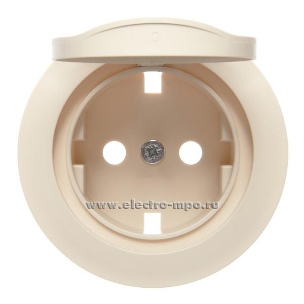 Ю6696. Накладка Celiane 067827 розетки "евр" с крышкой IP44 бежевая (Legrand)