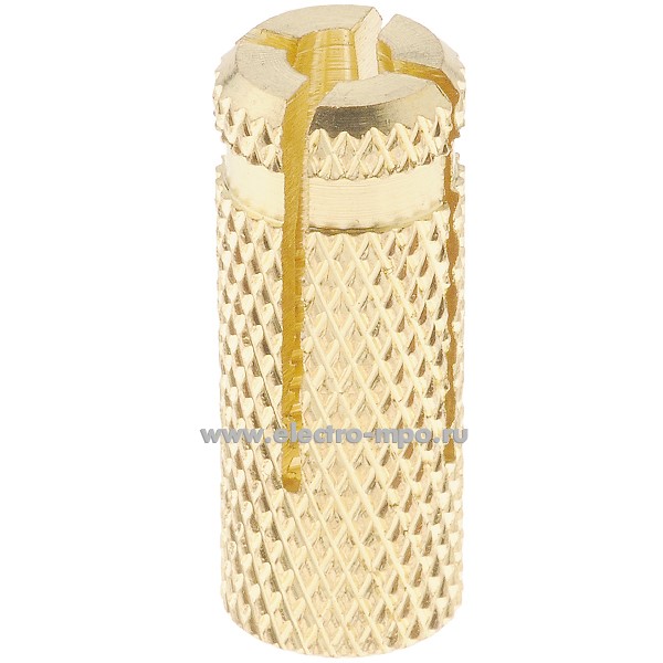 Г2819. Анкер M10/12x35 латунный Dвнешний=12мм L=35мм (Китай)