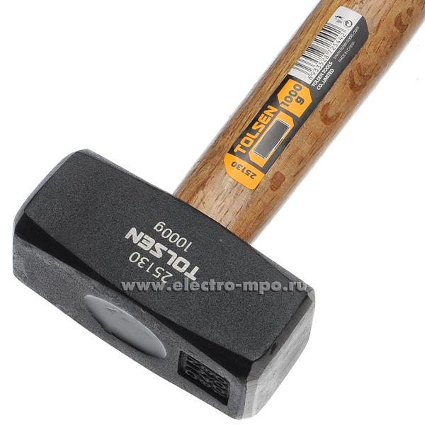 И1470. Кувалда 1кг 25130 с деревянной ручкой (Электромонтаж, пр-во Tolsen, Китай)
