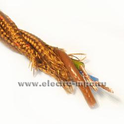 10391.П0391 Кабель FRRTX  3x1,5 кв.мм  бронзовый "ретро" ГОСТ Р=0,080 кг/м, Dн=9,4 мм (Salcavi Италия)