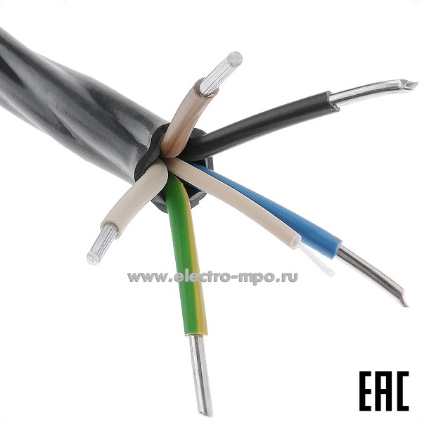 П3480. Кабель АВВГнг(А)-LS 5х6,0ок (N,PE)-0,66 ГОСТ (МКЗ)