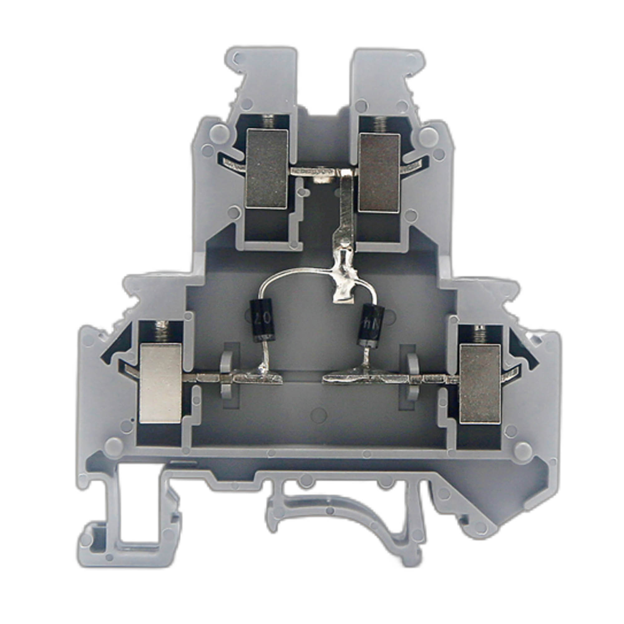 К22. Клемма GUR-D-E со встроенным диодом, двухуровневая, два диода между верхним инижним  (ДКС)