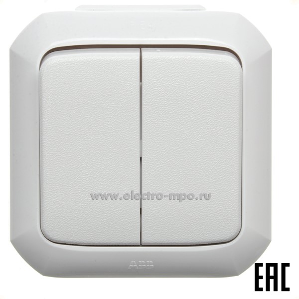 Ю1514. Переключатель Variant+ 2CHN585251C4500 3558N-C52510B 2кл. IP54 о/п белый (АВВ)