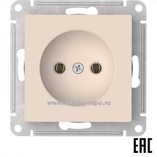 Ю52. Механизм AtlasDesign ATN000241S розетки безвинт. зажим. с/п бежевый (Systeme Electric)