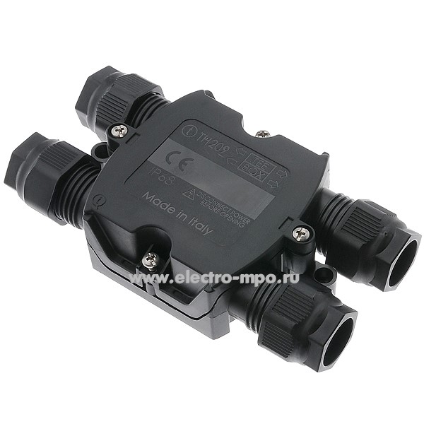 Р9812. Бокс TEEBOX THA.209.A1A о/п 4 ввода IP68 черный (Techno Италия)