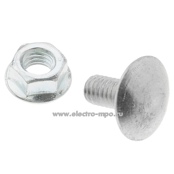 М8439. Болт VMK6.10 / VM6.10 с квадратной шейкой и гайкой оцинкованный (Vergokan)