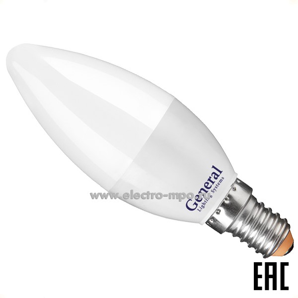 Л01. Лампа 8,5Вт 682900 GLDEN-CF-10-230-E14-6500К 860Лм светодиодная "свеча" дневной свет (General)
